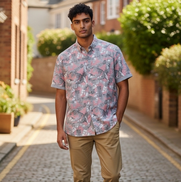 Ted Baker London Other - Ted Baker London Short Sleeve Abstract Print Button-Up Shirt Men’s